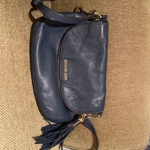 Michael Kors blue leather handbag
